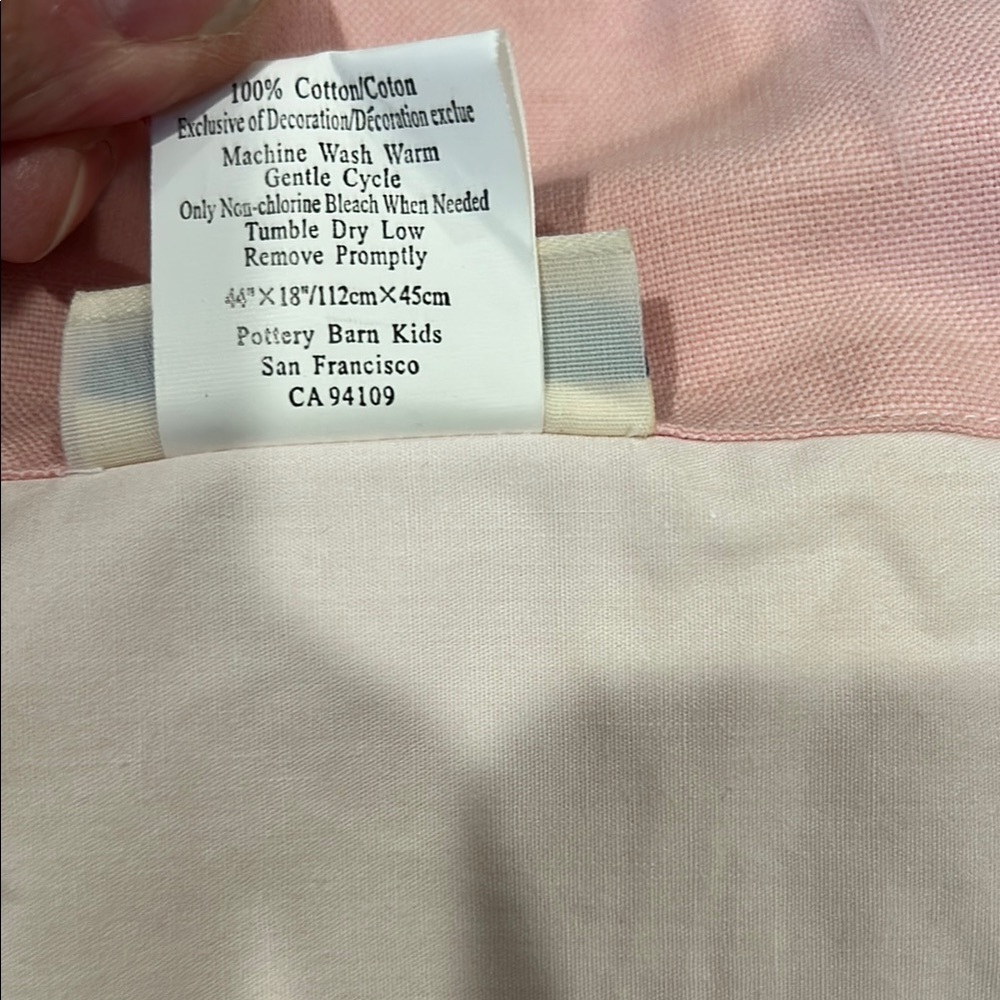 Two Pink Floral designed valances, gently used by Pottery Barn Kids - Picture 6 of 6